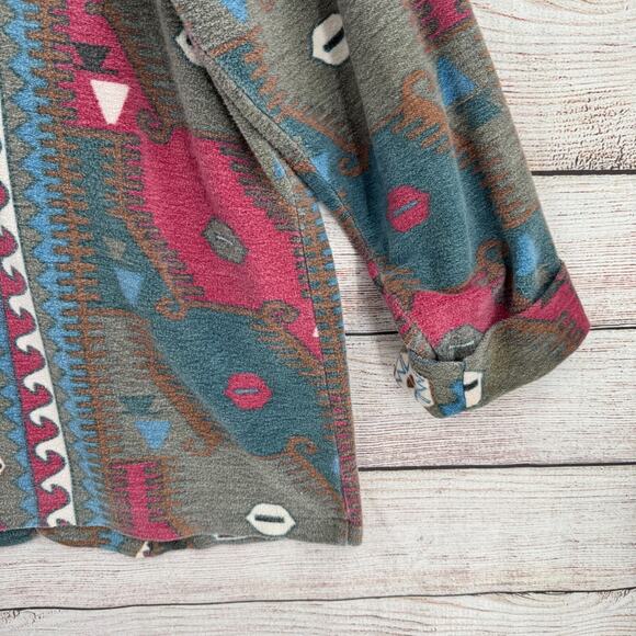 Vintage‎ Chico's Design Southwest Print Button Down Shacket Women's Size Large - Picture 8 of 12